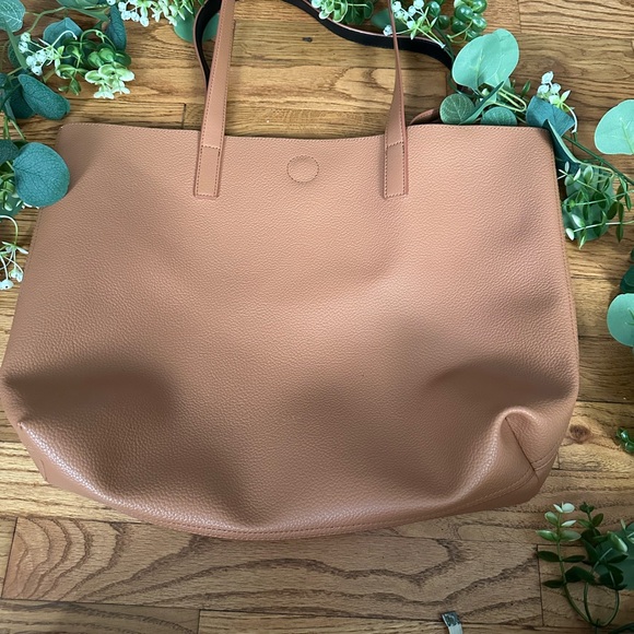 J.CREW FACTORY Large Faux Pebbled Leather Tote - Picture 1 of 7